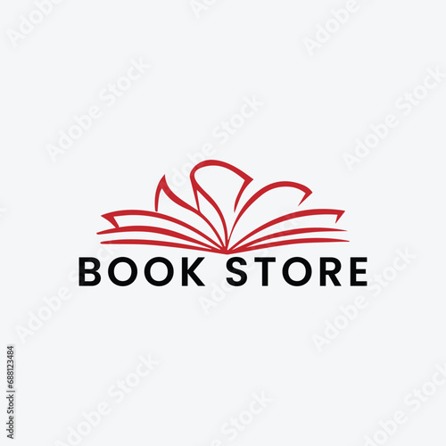 book publisher store logo design vector
