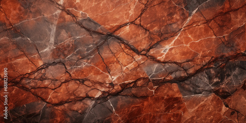 Dark red orange brown rock texture with cracks. Close-up. Stone granite background for design. 