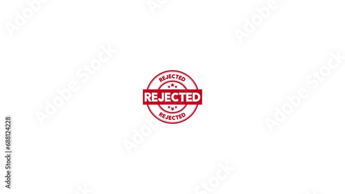 Rejected Seal Certificate Animation of an approved rejected certified seals. e_1572 photo