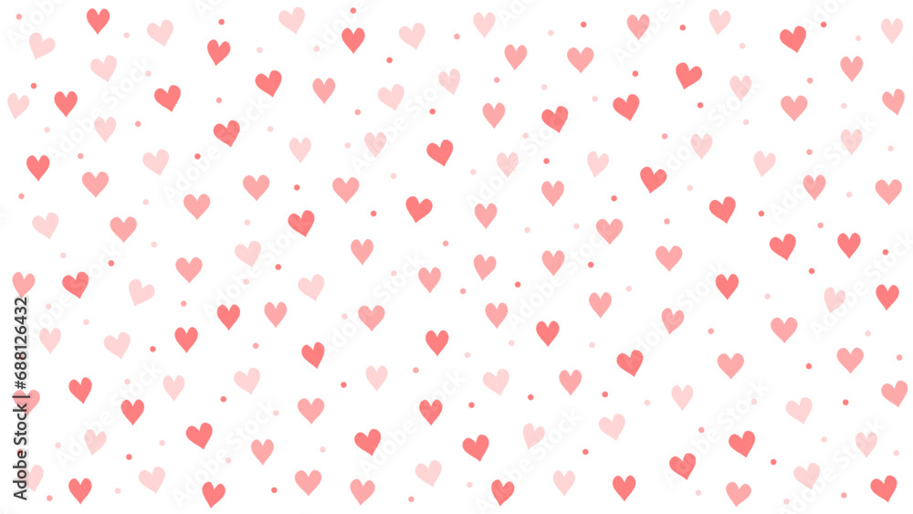 Red and pink little hearts background