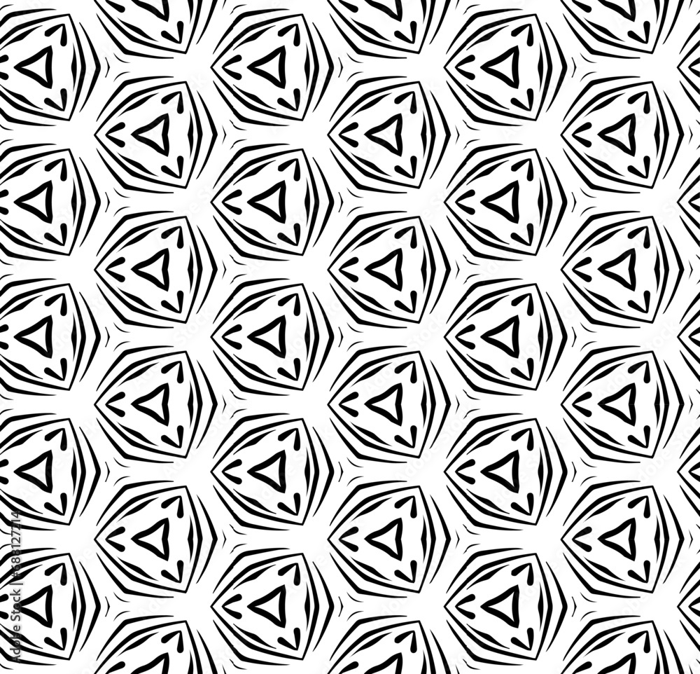 Black and white seamless abstract pattern. Background and backdrop. Grayscale ornamental design. Mosaic ornaments. Vector graphic illustration. EPS10. Black and white seamless abstract pattern. Background and backdrop. Grayscale ornamental design. Mosaic ornaments. Vector graphic illustration. EPS10.