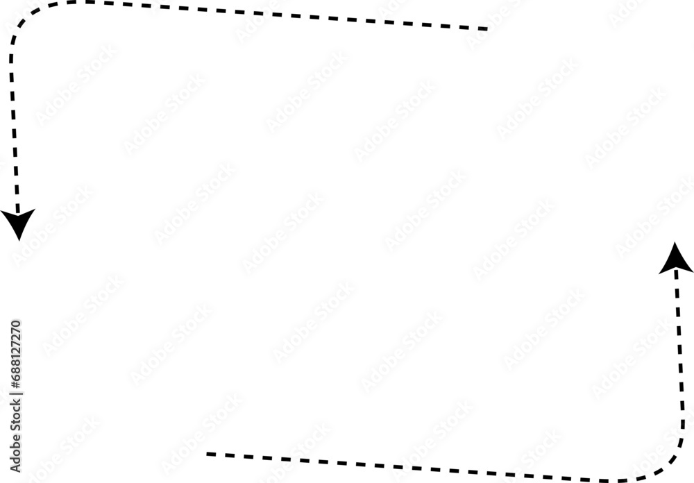 Curve arrow icon. Curved dotted arrow. Zigzag arrow stripes with dotted lines. Vector Curve arrow icon. Curved dotted arrow. Zigzag arrow stripes with dotted lines. Vector