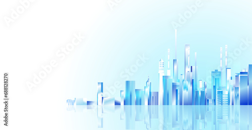 architecture future city vector background