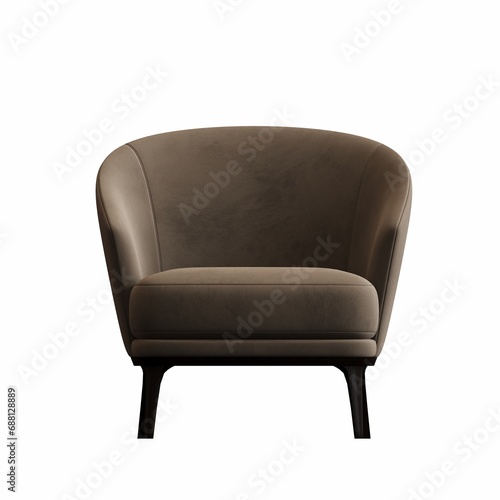 armchair isolated on white background, interior furniture, 3D illustration, cg render © vadim_fl