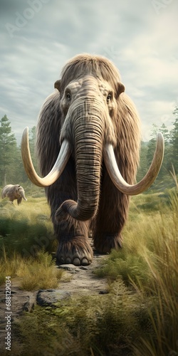 Realistic Mammoth Illustration
