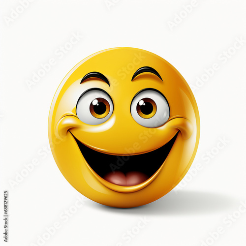 Emoji Smile vector isolated in white background generative ai