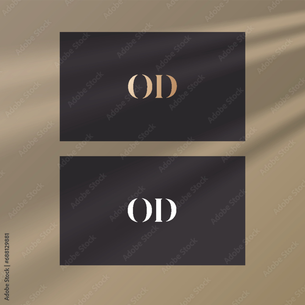 OD logo design vector image - obrazy, fototapety, plakaty 