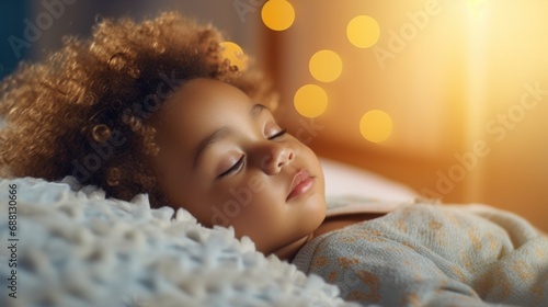The baby peacefully dozes in a comfortable bed within a child's room.
