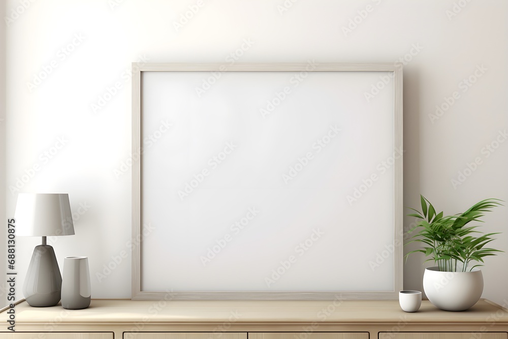 Obraz premium Cozy Room with Empty Frame