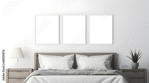 Cozy Room with Empty Frame