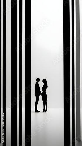 Intimate Monochrome Portrait of Couple