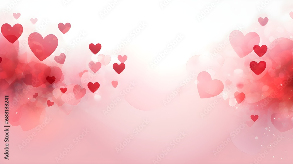 Heart-Patterned Background with Empty Space
