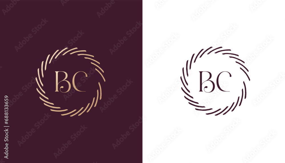 BC logo design vector image