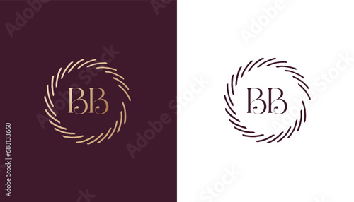 BB logo design vector image photo
