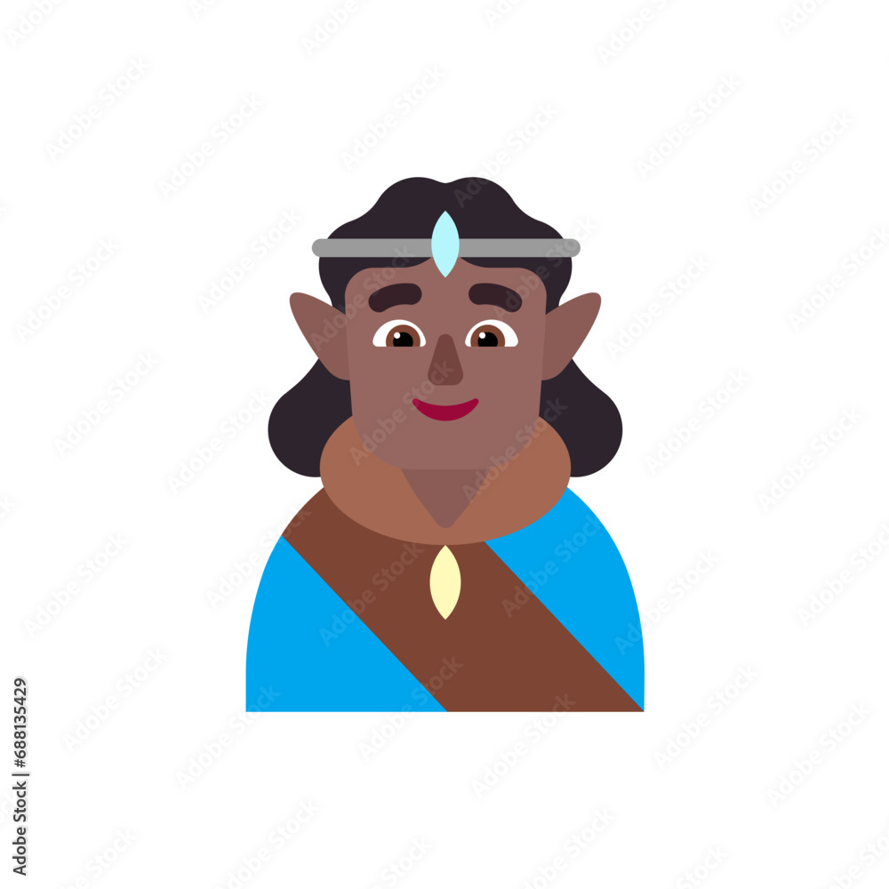 Man Elf: Medium-Dark Skin Tone Man Elf: Medium-Dark Skin Tone