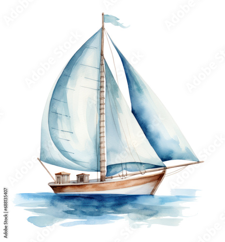 paint and craft sailing boat float sail nautical canvas, © olegganko