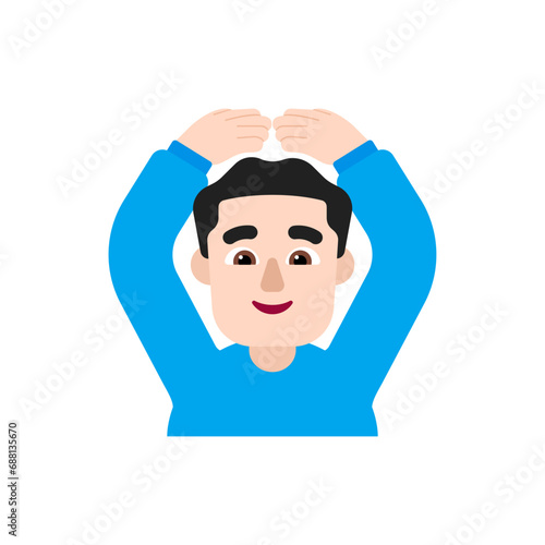 
Man Gesturing OK: Light Skin Tone