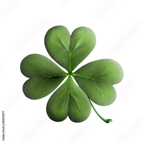 Green background with three-leaved shamrocks. St. Patrick  day holiday symbol.