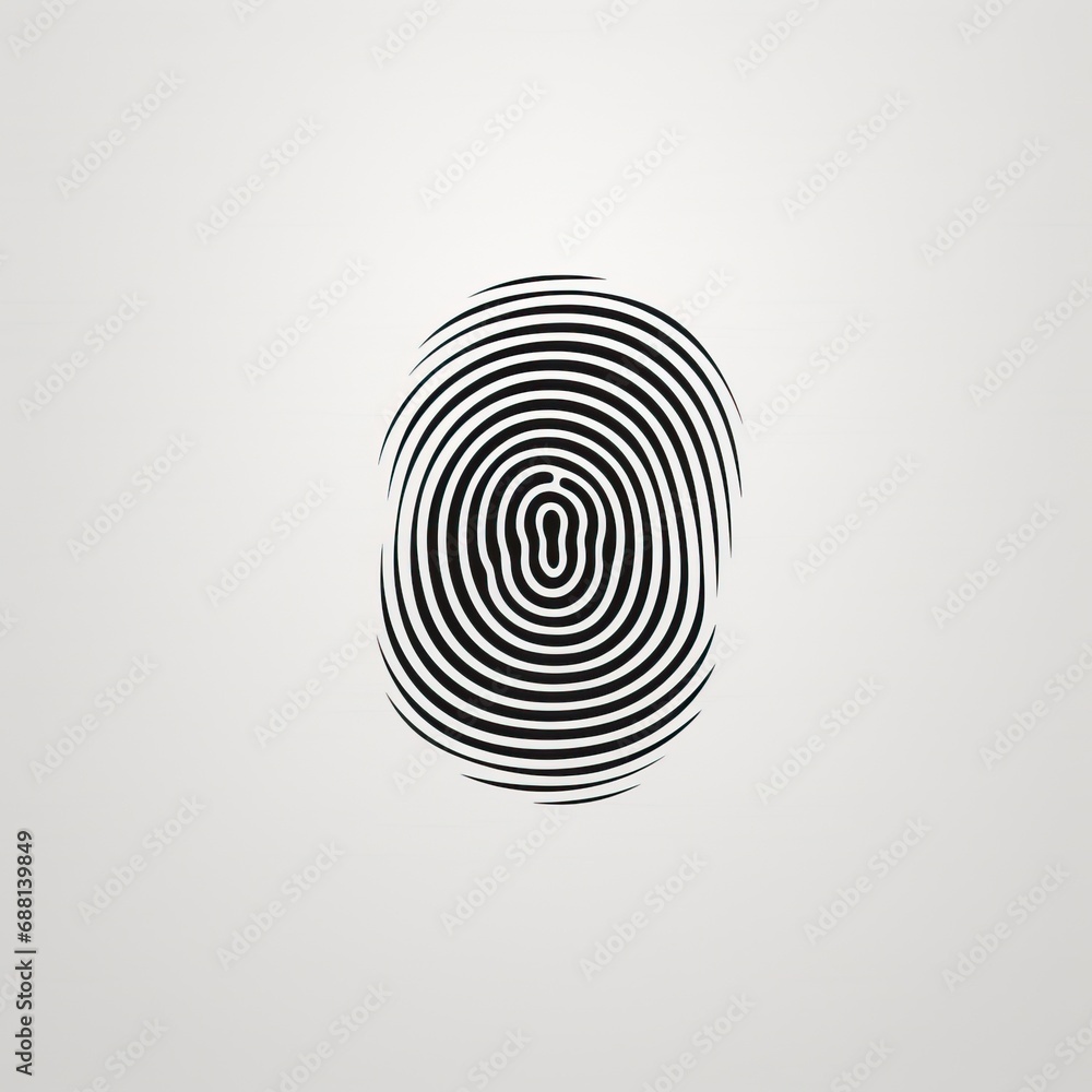 Illustration of a finger print in a graphic design style Illustration of a finger print in a graphic design style