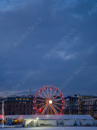 Bergen, Norway - December 1 2023 : Christmas Market in Bergen, Norway 