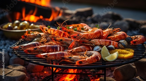 Seafood that has been cooked to perfection.