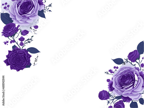 watercolor flower frame with text space, Png Clip art.ai generative
