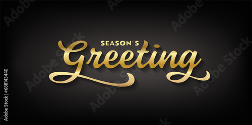 Season greetings typography composition. Decorative design element for postcards, prints, posters