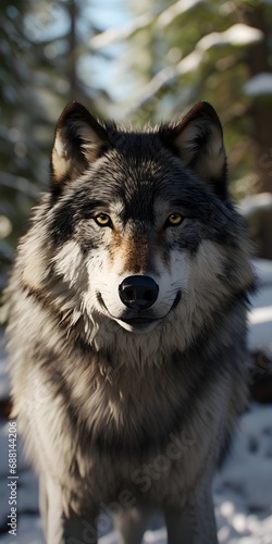 Realistic Wolf Illustration