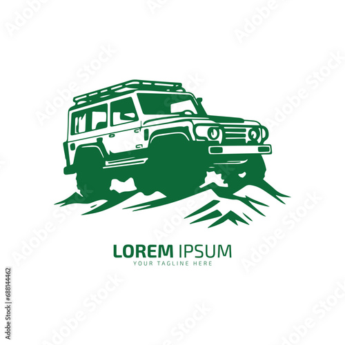 A logo of offroad jeep vector icon design silhouette offroad vehicle concept