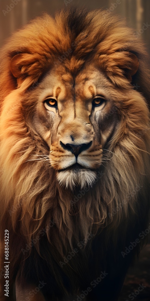 Fototapeta premium Realistic Lion Illustration