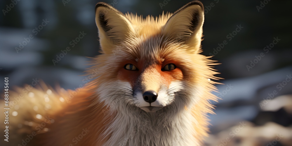 Realistic Portrait of a Fox