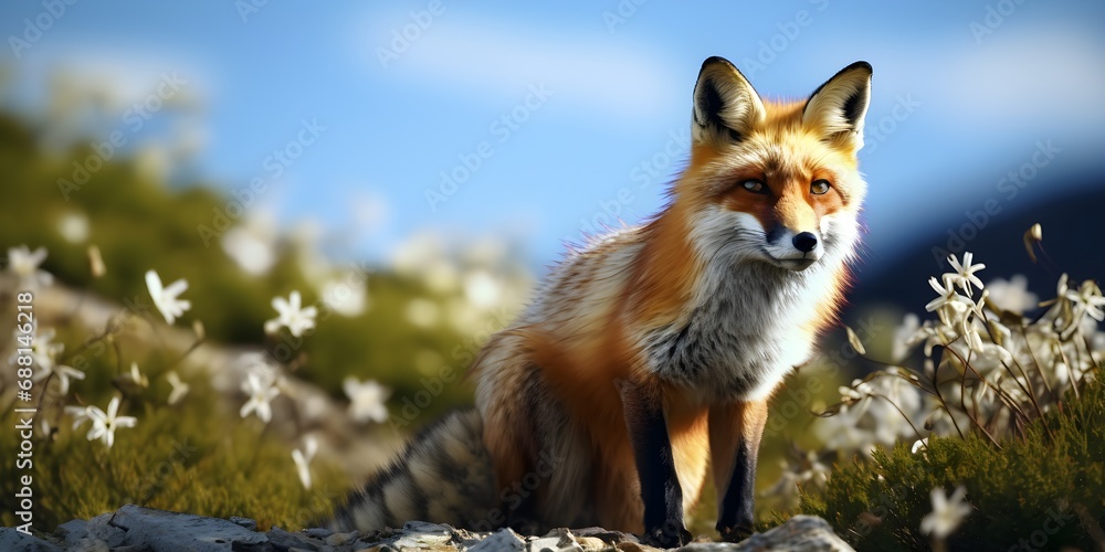 Fototapeta premium Realistic Portrait of a Fox