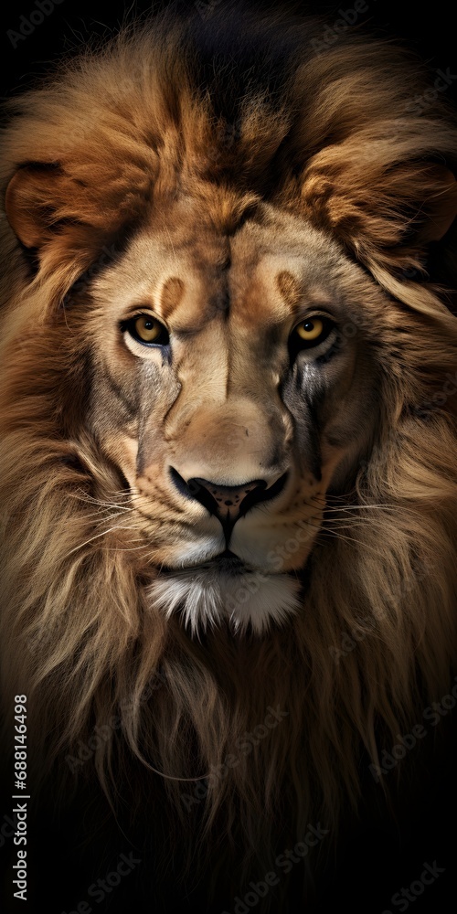 Naklejka premium Realistic Lion Illustration