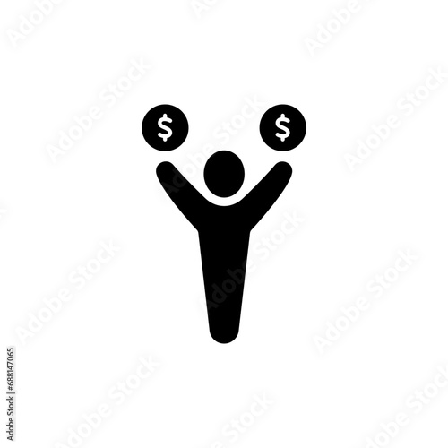 millionaire concept line icon. Simple element illustration. millionaire concept outline symbol design.