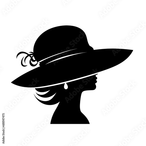 Elegant Woman Silhouette in Hat