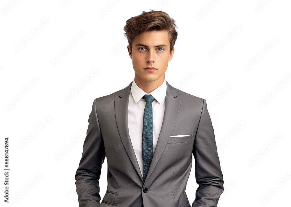 Young Businessman Portrait on Transparent Background Young Businessman Portrait on Transparent Background