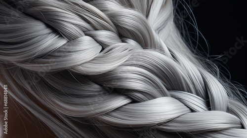 Macro Shot of Creative Braid Hairstyle: Showcasing Artistry and Attention to Detail