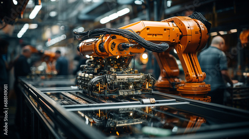 Efficient Manufacturing Mastery: Showcasing Precision and Speed on the Assembly Line. Generative AI.