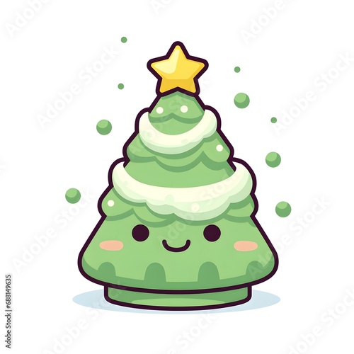 Cute Clean Christmas Tree Icon