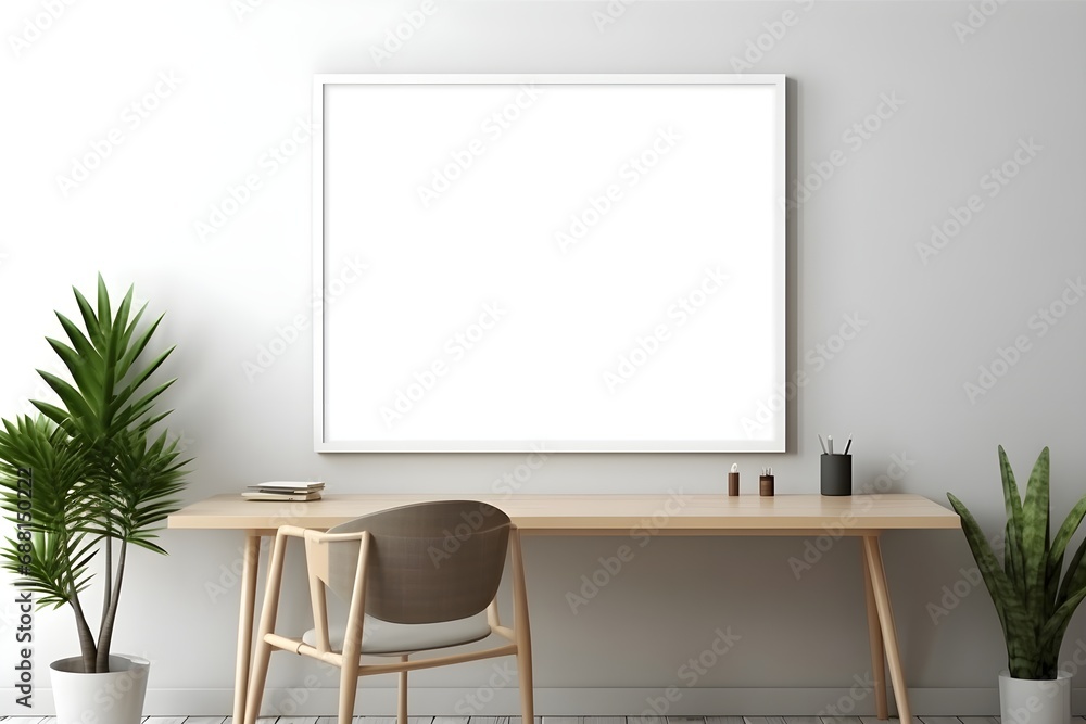 Room with Blank Picture Frame Room with Blank Picture Frame