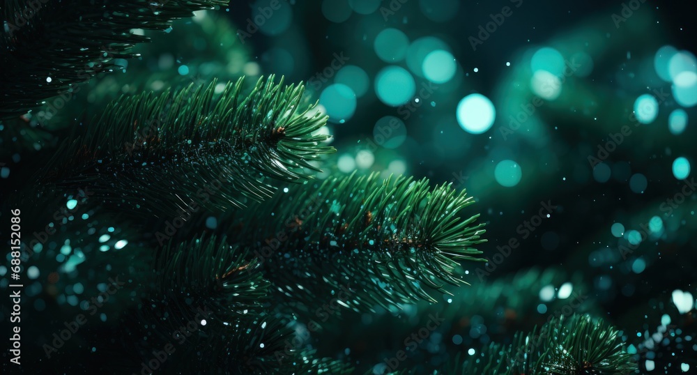 Fototapeta premium closeup of a christmas tree,