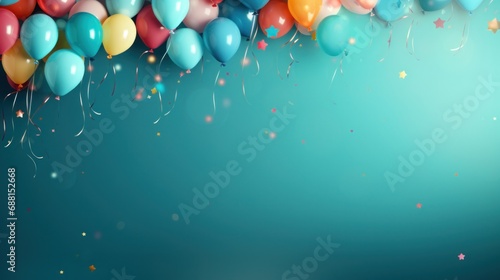 Wallpaper Mural colorful party background on blue wall, Torontodigital.ca