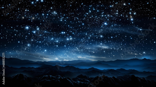Captivating View of Uniform Stars Blanketing the Firmament with Celestial Grace