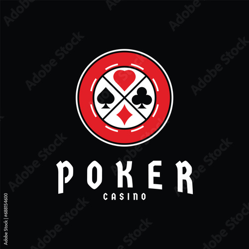 Gamble casino poker chip logo design ideas