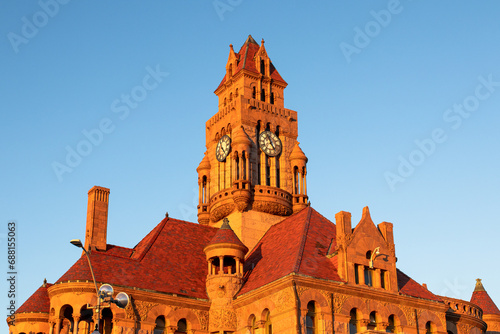 Historic Texas Courthouse at Sunset Center-Aligned
