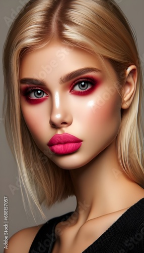 Wallpaper Mural Vivid Makeup Portrait Torontodigital.ca