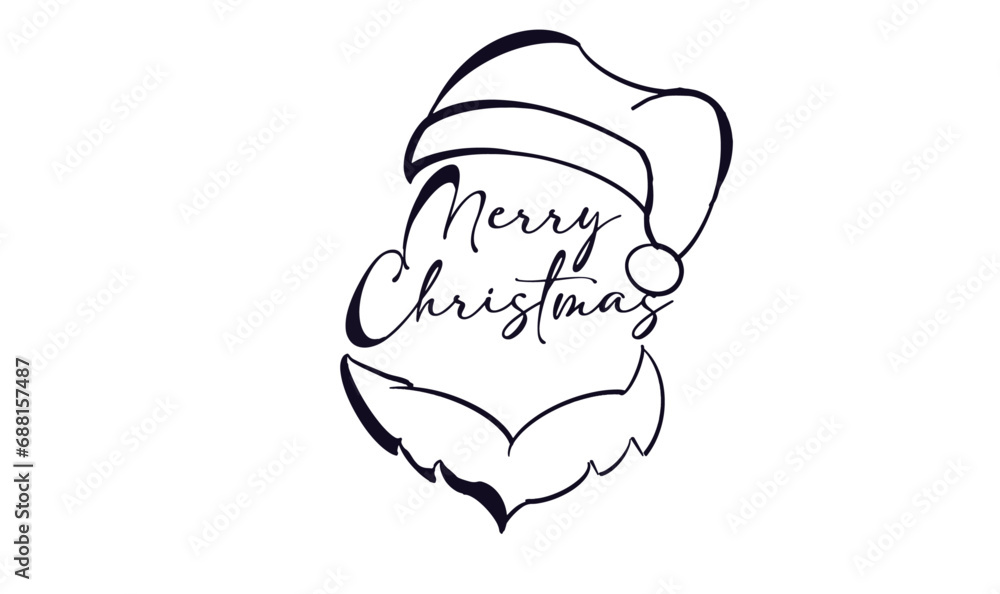 vector text merry christmas in Santa Claus design vector text merry christmas in Santa Claus design