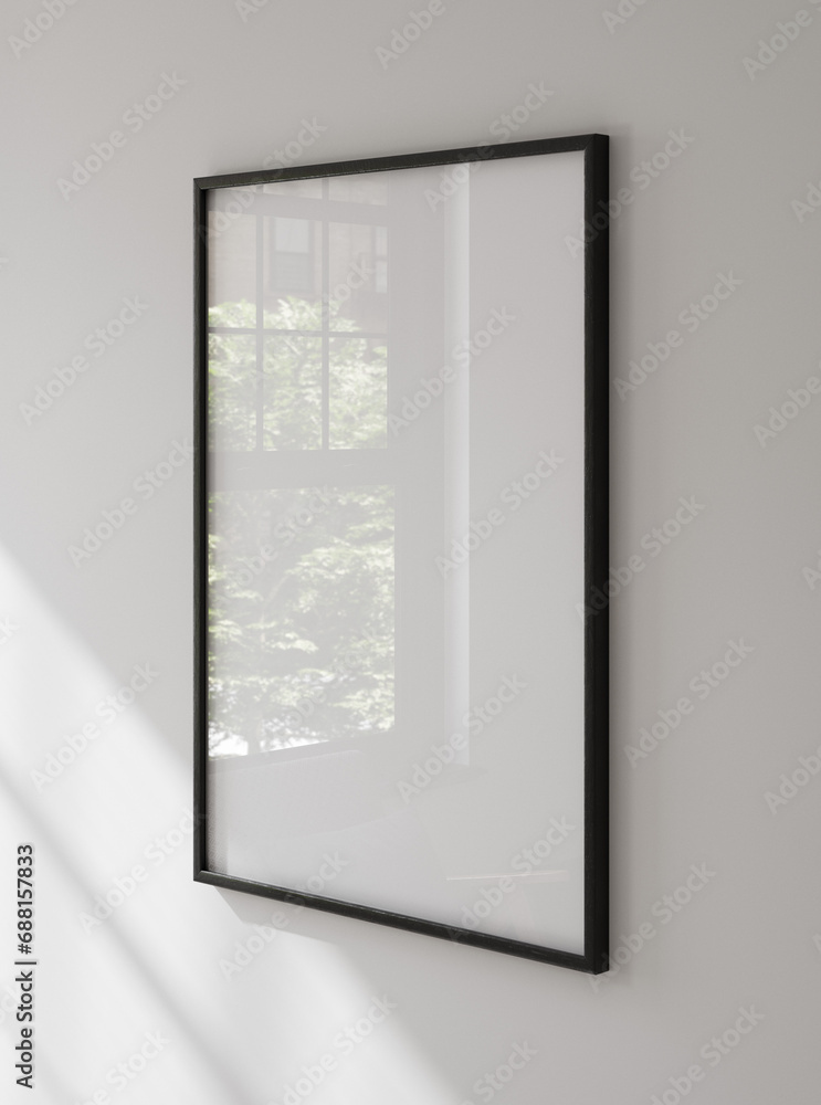 Mockup poster frame close up, 3d render Mockup poster frame close up, 3d render