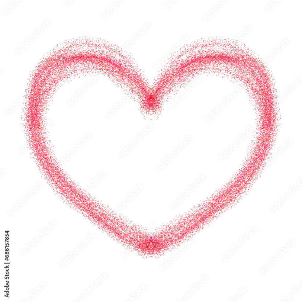 heart made of red pink hearts