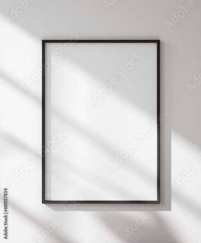 Mockup poster frame close up, 3d render